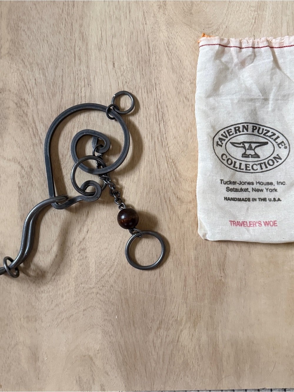 Vintage Tavern Puzzle Collection "Traveler's Woe" Made in USA 6mm Steel